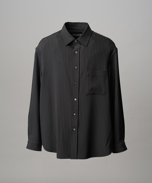 《UNISEX》Frieren Stripe Prime-Over Regular Collar Shirt/フリーレンストライププライムオーバーレギュラーシャツ【MAISON SPECIAL/メゾンスペシャル】■セットアップ対応■