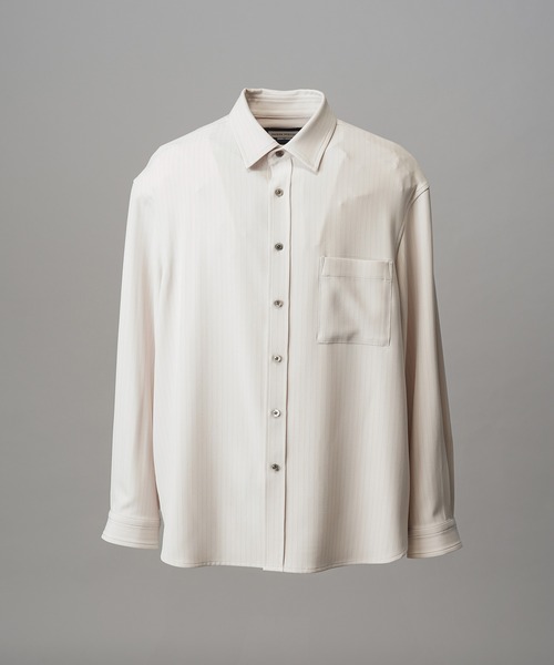 《UNISEX》Frieren Stripe Prime-Over Regular Collar Shirt/フリーレンストライププライムオーバーレギュラーシャツ【MAISON SPECIAL/メゾンスペシャル】■セットアップ対応■