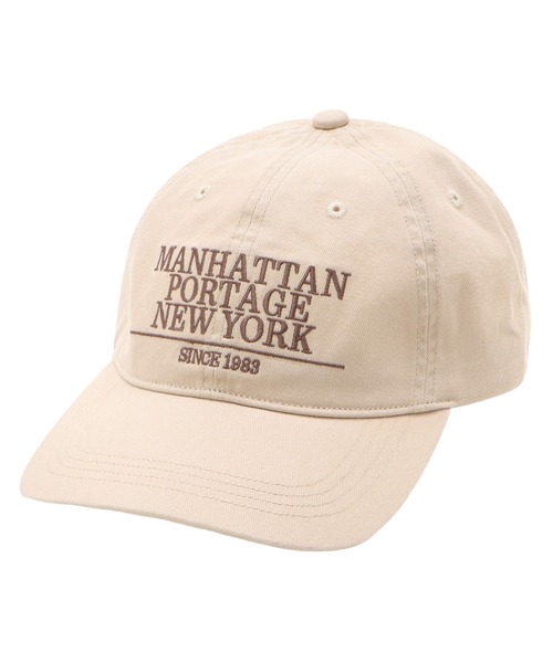 Manhattan Portage（マンハッタンポーテージ）の「Logo Emb 6Pcap（キャップ・メンズ・ブラック/ベージュ・FREE）」の2枚目の写真
