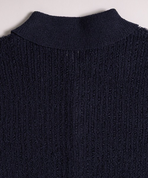 MUHET(ミュエータ)の「pointelle knit shirt cardigan / 透かし編みニットシャツカーディガン(カーディガン/ボレロ・レディース・ネイビー/アイボリー/グレー・FREE)」の15枚目の写真