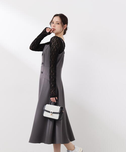 PROPORTION BODY DRESSING（プロポーションボディドレッシング）の「トレンチジャンスカ / 1216140302（ジャンパースカート・レディース・ダークグレー/ベージュ・P/S/MEDIUM）」の8枚目の写真