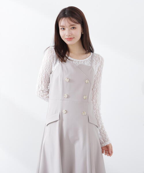 PROPORTION BODY DRESSING（プロポーションボディドレッシング）の「トレンチジャンスカ / 1216140302（ジャンパースカート・レディース・ダークグレー/ベージュ・P/S/MEDIUM）」の14枚目の写真