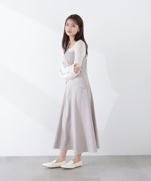 PROPORTION BODY DRESSING（プロポーションボディドレッシング）の「トレンチジャンスカ / 1216140302（ジャンパースカート・レディース・ダークグレー/ベージュ・P/S/MEDIUM）」の15枚目の写真