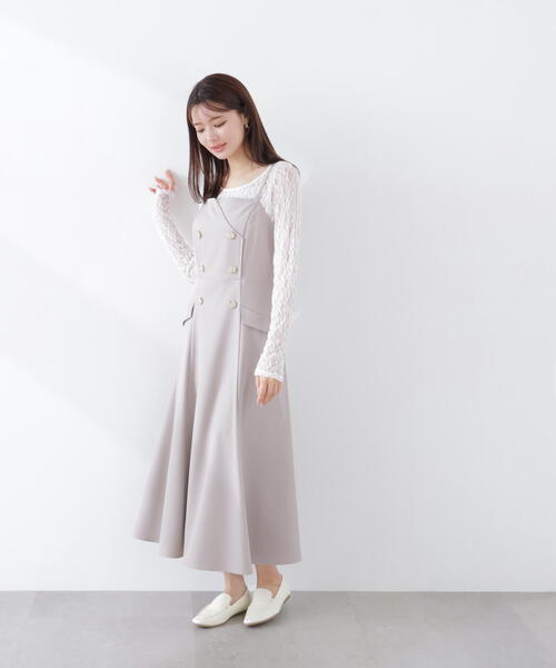 PROPORTION BODY DRESSING（プロポーションボディドレッシング）の「トレンチジャンスカ / 1216140302（ジャンパースカート・レディース・ダークグレー/ベージュ・P/S/MEDIUM）」の16枚目の写真