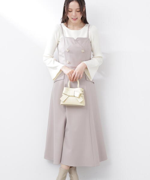 PROPORTION BODY DRESSING（プロポーションボディドレッシング）の「トレンチジャンスカ / 1216140302（ジャンパースカート・レディース・ダークグレー/ベージュ・P/S/MEDIUM）」の18枚目の写真