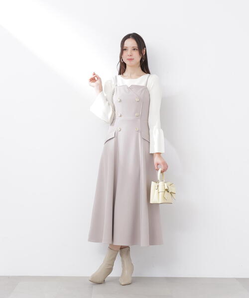 PROPORTION BODY DRESSING（プロポーションボディドレッシング）の「トレンチジャンスカ / 1216140302（ジャンパースカート・レディース・ダークグレー/ベージュ・P/S/MEDIUM）」の20枚目の写真