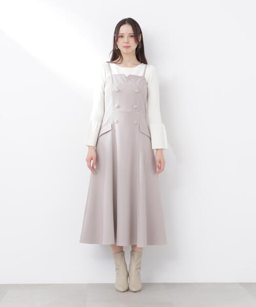 PROPORTION BODY DRESSING（プロポーションボディドレッシング）の「トレンチジャンスカ / 1216140302（ジャンパースカート・レディース・ダークグレー/ベージュ・P/S/MEDIUM）」の22枚目の写真