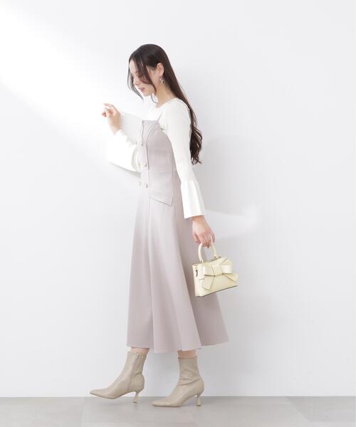 PROPORTION BODY DRESSING(プロポーションボディドレッシング)の「トレンチジャンスカ / 1216140302(ジャンパースカート・レディース・ダークグレー/ベージュ・P/S/MEDIUM)」の11枚目の写真
