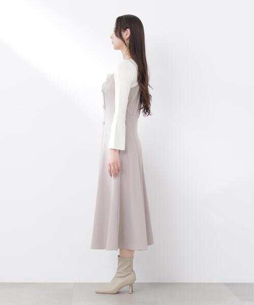 PROPORTION BODY DRESSING(プロポーションボディドレッシング)の「トレンチジャンスカ / 1216140302(ジャンパースカート・レディース・ダークグレー/ベージュ・P/S/MEDIUM)」の9枚目の写真