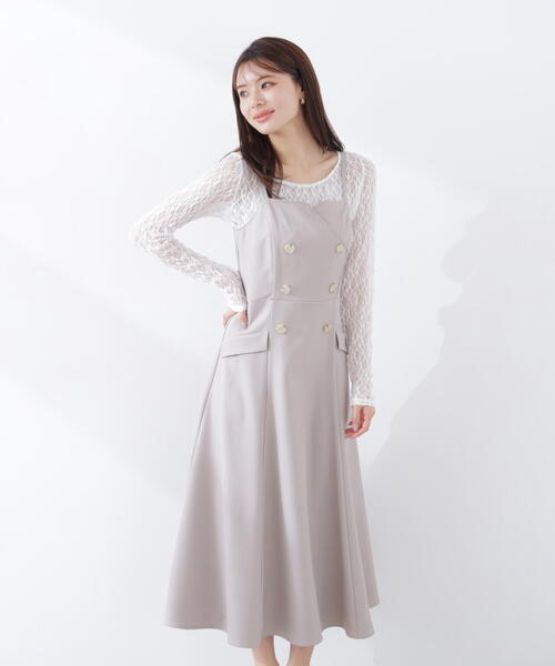 PROPORTION BODY DRESSING（プロポーションボディドレッシング）の「トレンチジャンスカ / 1216140302（ジャンパースカート・レディース・ダークグレー/ベージュ・P/S/MEDIUM）」の2枚目の写真