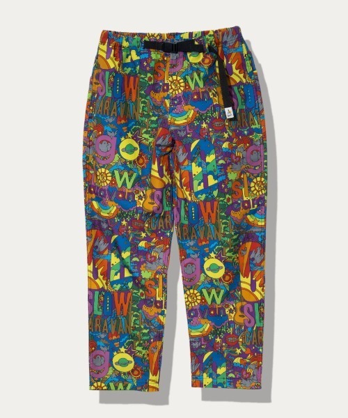 go slow caravan（ゴースローキャラバン）の「タイプライター 総柄プリント ハイクパンツ（その他パンツ・メンズ・オレンジ/ネイビー/パープル系その他/ブラック・X-LARGE/LARGE/MEDIUM）」の4枚目の写真