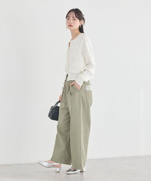 earth music&ecology(アースミュージックアンドエコロジー)の「ポケットレースカラーパンツ(デニムパンツ・レディース・ライトグリーン・M/S)」の19枚目の写真