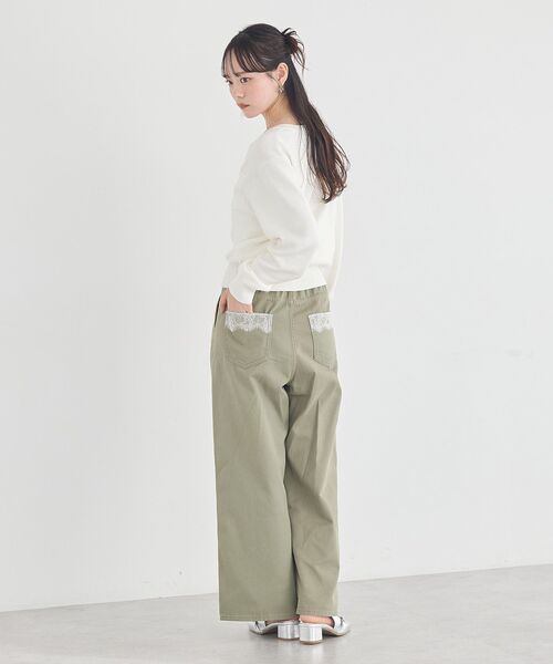 earth music&ecology(アースミュージックアンドエコロジー)の「ポケットレースカラーパンツ(デニムパンツ・レディース・ライトグリーン・M/S)」の18枚目の写真