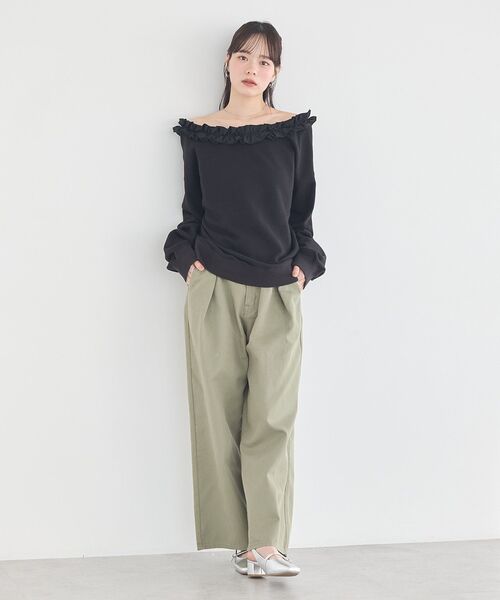 earth music&ecology(アースミュージックアンドエコロジー)の「ポケットレースカラーパンツ(デニムパンツ・レディース・ライトグリーン・M/S)」の17枚目の写真