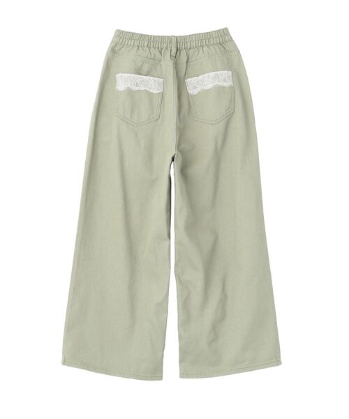 earth music&ecology(アースミュージックアンドエコロジー)の「ポケットレースカラーパンツ(デニムパンツ・レディース・ライトグリーン・M/S)」の12枚目の写真