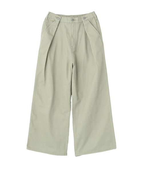 earth music&ecology(アースミュージックアンドエコロジー)の「ポケットレースカラーパンツ(デニムパンツ・レディース・ライトグリーン・M/S)」の2枚目の写真