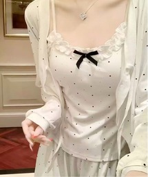 SORUTT（ソルト）の「【 SORUTT / ソルト 】 ドット フリル ルームウェアセット / 3点セット 部屋着 パジャマ #（ルームウェア/パジャマ）」