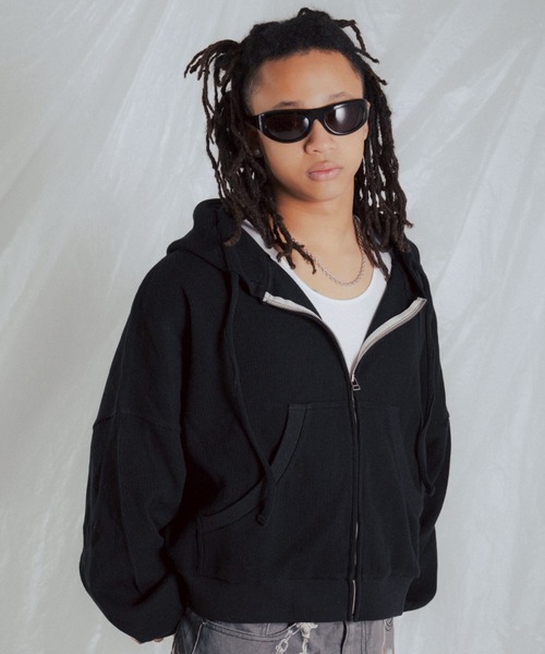 FR(13)NDS（フレンズ）の「FR(13)NDS /フレンズ/Waffle Hoodie（パーカー・メンズ・ホワイト系2/ブラック・L/M）」の2枚目の写真