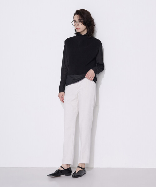 COMME CA（コムサ）の「ドライオックス テーパードパンツ（その他パンツ・レディース・ブルー/キナリ・11号/7号/9号）」の3枚目の写真