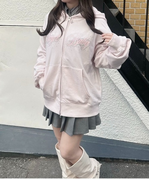 キラキラリボンジップPK（パーカー）｜nemne store（ネンネストア）の