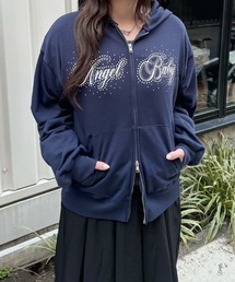 nemne store（ネンネストア）の「キラキラリボンジップPK（パーカー）」