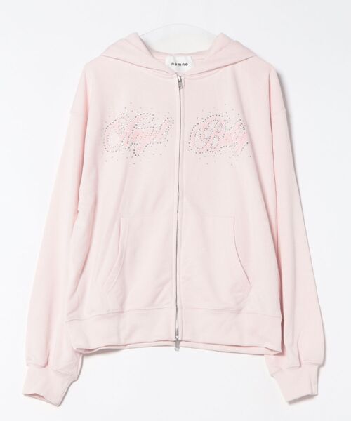 nemne store(ネンネストア)の「キラキラリボンジップPK(パーカー・レディース・杢グレー/ピンク系/ネイビー・SMALL/MEDIUM)」の17枚目の写真