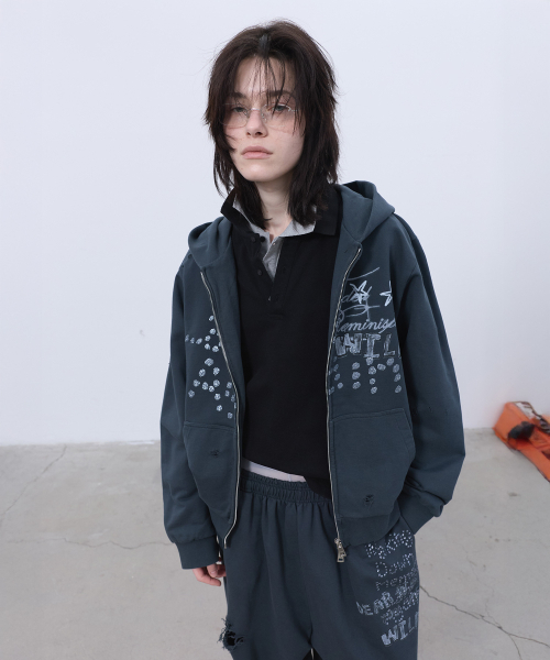 LCDC TM(エルシーディーシーティーエム)の「DOUBLE-COLLAR POLO TOP (BLACK)(Tシャツ/カットソー・レディース・その他・SMALL/MEDIUM)」の9枚目の写真