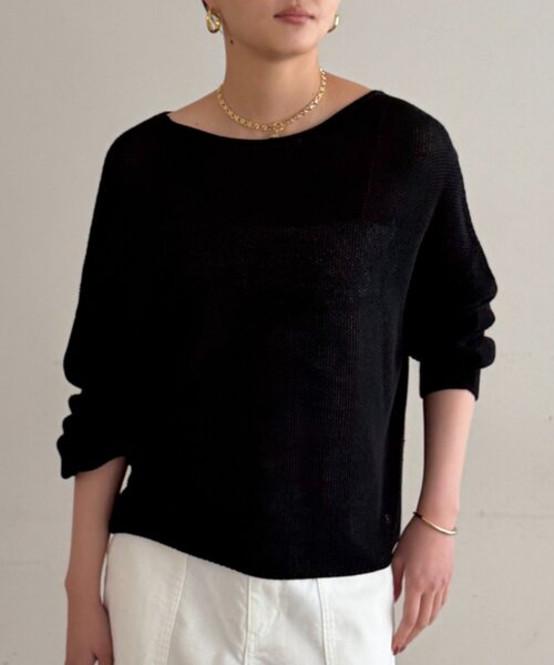 LOUNGEDRESS（ラウンジドレス）の「2WAYギマコットンニット（ニット/セーター・レディース・オフホワイト/ベージュ/ブラック・FREE）」の20枚目の写真