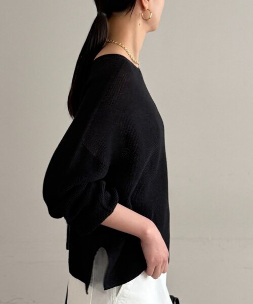 LOUNGEDRESS（ラウンジドレス）の「2WAYギマコットンニット（ニット/セーター・レディース・オフホワイト/ベージュ/ブラック・FREE）」の16枚目の写真