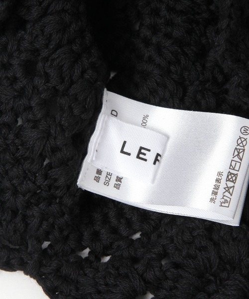 LEPSIM（レプシィム）の「クロシェボンネット　636649（ニットキャップ/ビーニー・レディース・ブラック/アイボリー・ONE SIZE）」の8枚目の写真