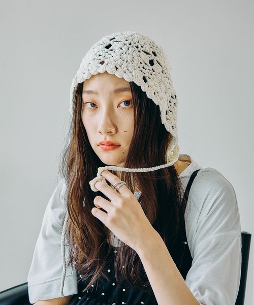 LEPSIM（レプシィム）の「クロシェボンネット 636649（ニットキャップ