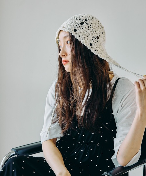 LEPSIM（レプシィム）の「クロシェボンネット 636649（ニットキャップ