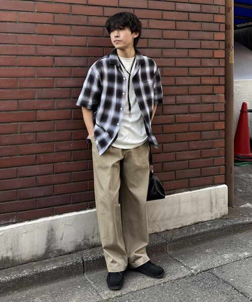 CIAOPANIC TYPY(チャオパニックティピー)の「【ユニセックス】接触冷感テックリネンオープンカラーシャツ(シャツ/ブラウス・メンズ・ベージュ/レッド/ブラック/チャコールグレー・LARGE/MEDIUM)」の16枚目の写真