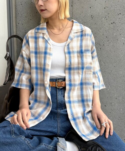 CIAOPANIC TYPY(チャオパニックティピー)の「【ユニセックス】接触冷感テックリネンオープンカラーシャツ(シャツ/ブラウス・メンズ・ベージュ/レッド/ブラック/チャコールグレー・LARGE/MEDIUM)」の13枚目の写真