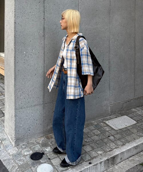 CIAOPANIC TYPY(チャオパニックティピー)の「【ユニセックス】接触冷感テックリネンオープンカラーシャツ(シャツ/ブラウス・メンズ・ベージュ/レッド/ブラック/チャコールグレー・LARGE/MEDIUM)」の16枚目の写真