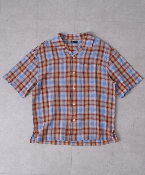 CIAOPANIC TYPY(チャオパニックティピー)の「【ユニセックス】接触冷感テックリネンオープンカラーシャツ(シャツ/ブラウス・メンズ・ベージュ/レッド/ブラック/チャコールグレー・LARGE/MEDIUM)」の7枚目の写真