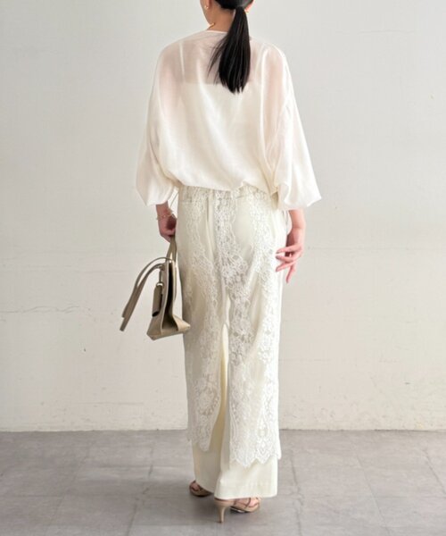 LOUNGEDRESS(ラウンジドレス)の「シアーバルーンブルゾン(ブルゾン・レディース・オフホワイト・FREE)」の5枚目の写真