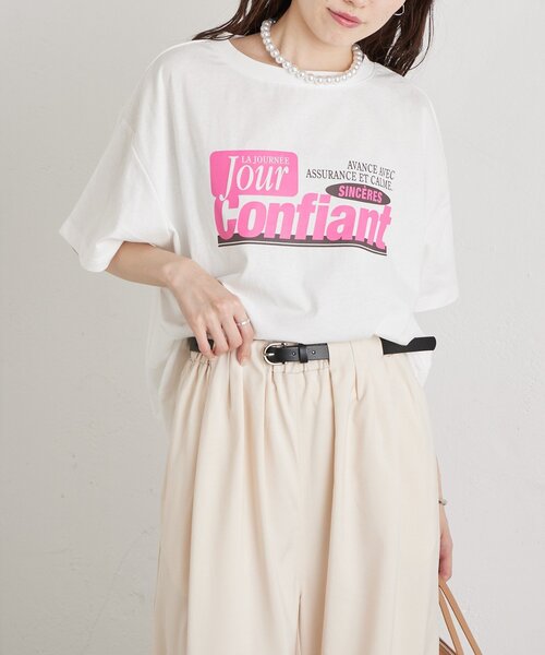 mystic(ミスティック)の「アソートプリントT(Tシャツ/カットソー・レディース・グレー/オフホワイト/ピンク・FREE)」の11枚目の写真
