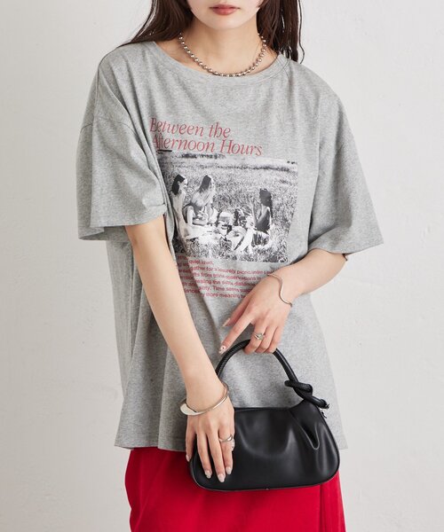 mystic(ミスティック)の「アソートプリントT(Tシャツ/カットソー・レディース・グレー/オフホワイト/ピンク・FREE)」の14枚目の写真