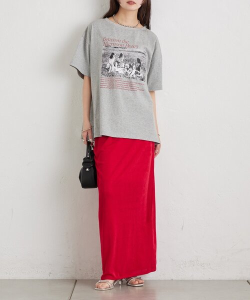 mystic(ミスティック)の「アソートプリントT(Tシャツ/カットソー・レディース・グレー/オフホワイト/ピンク・FREE)」の15枚目の写真
