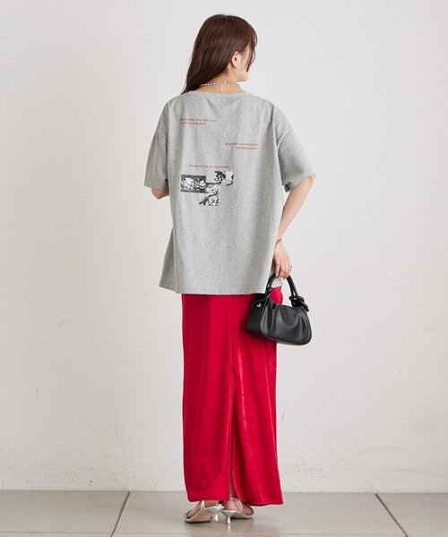 mystic(ミスティック)の「アソートプリントT(Tシャツ/カットソー・レディース・グレー/オフホワイト/ピンク・FREE)」の18枚目の写真