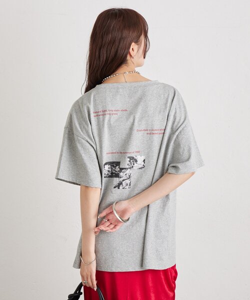 mystic(ミスティック)の「アソートプリントT(Tシャツ/カットソー・レディース・グレー/オフホワイト/ピンク・FREE)」の20枚目の写真
