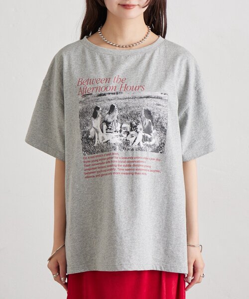 mystic(ミスティック)の「アソートプリントT(Tシャツ/カットソー・レディース・グレー/オフホワイト/ピンク・FREE)」の22枚目の写真