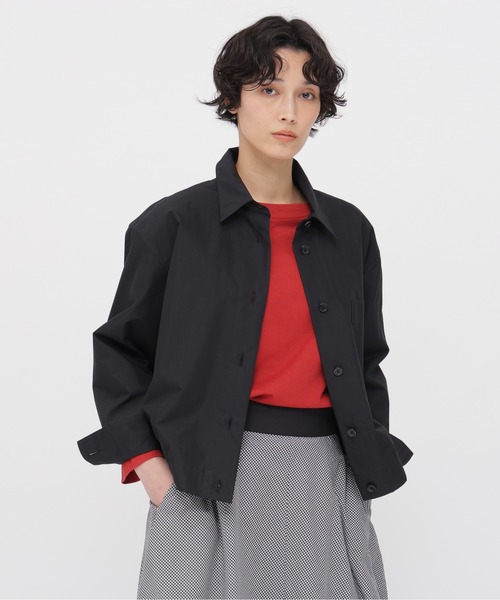 MARGARET HOWELL（マーガレットハウエル）の「COTTON NYLON POPLIN（シャツ/ブラウス・レディース・オフホワイト/ブラック・2/1）」の2枚目の写真