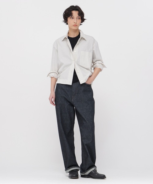 MARGARET HOWELL（マーガレットハウエル）の「COTTON NYLON POPLIN（シャツ/ブラウス・レディース・オフホワイト/ブラック・2/1）」の10枚目の写真