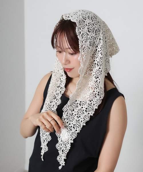 Riberry(リベリー)の「クロシェ花柄トライアングルスカーフ(バンダナ/スカーフ・レディース・A/B・FREE)」の21枚目の写真