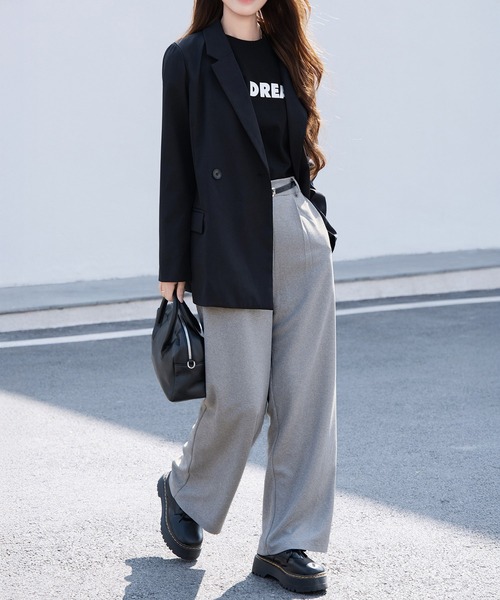 by LEGNA(バイレグナ)の「ワッフルワイドパンツ(その他パンツ・レディース・杢グレー/ブラック/グレイッシュベージュ・FREE)」の14枚目の写真