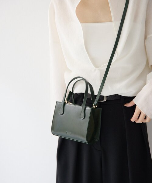 gemeil（ジェムイル）の「スクエアミニショルダーバッグ(PT-355)（トートバッグ・レディース・キャメル/グリーン/ブラック・FREE）」の7枚目の写真