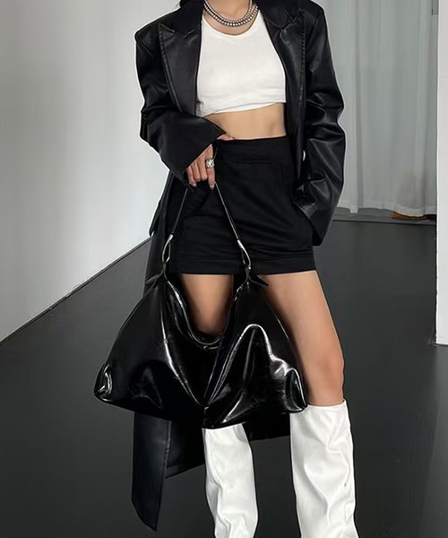 folka（フォルカ）の「2C75-KR レザー調 ワンショルダーバッグ（ショルダーバッグ・レディース・ブラック・ONESIZE）」の3枚目の写真