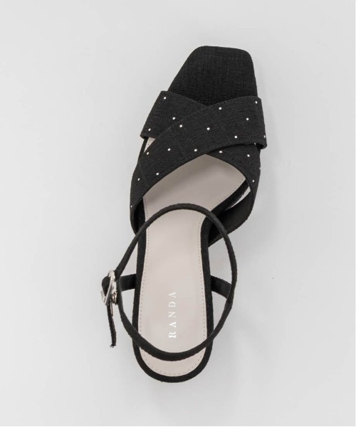 RANDA（ランダ）の「ビジュークロスベルトストームサンダル（サンダル・レディース・アイボリー/ピンク/ブラック・L/S/M/LL）」の21枚目の写真